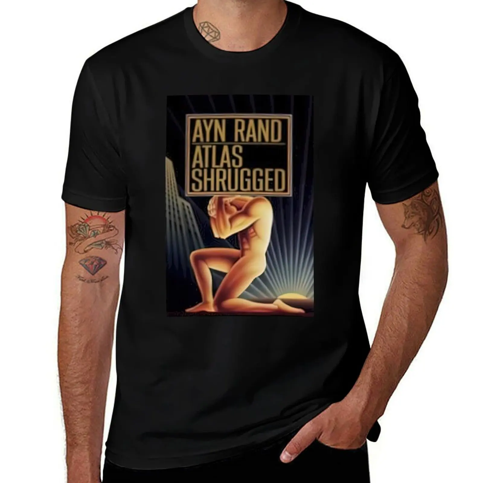 

Ayn Rand Atlas Shrugged T-Shirt t shirt men 100% cotton luxury brand t shirt for man T-Shirt