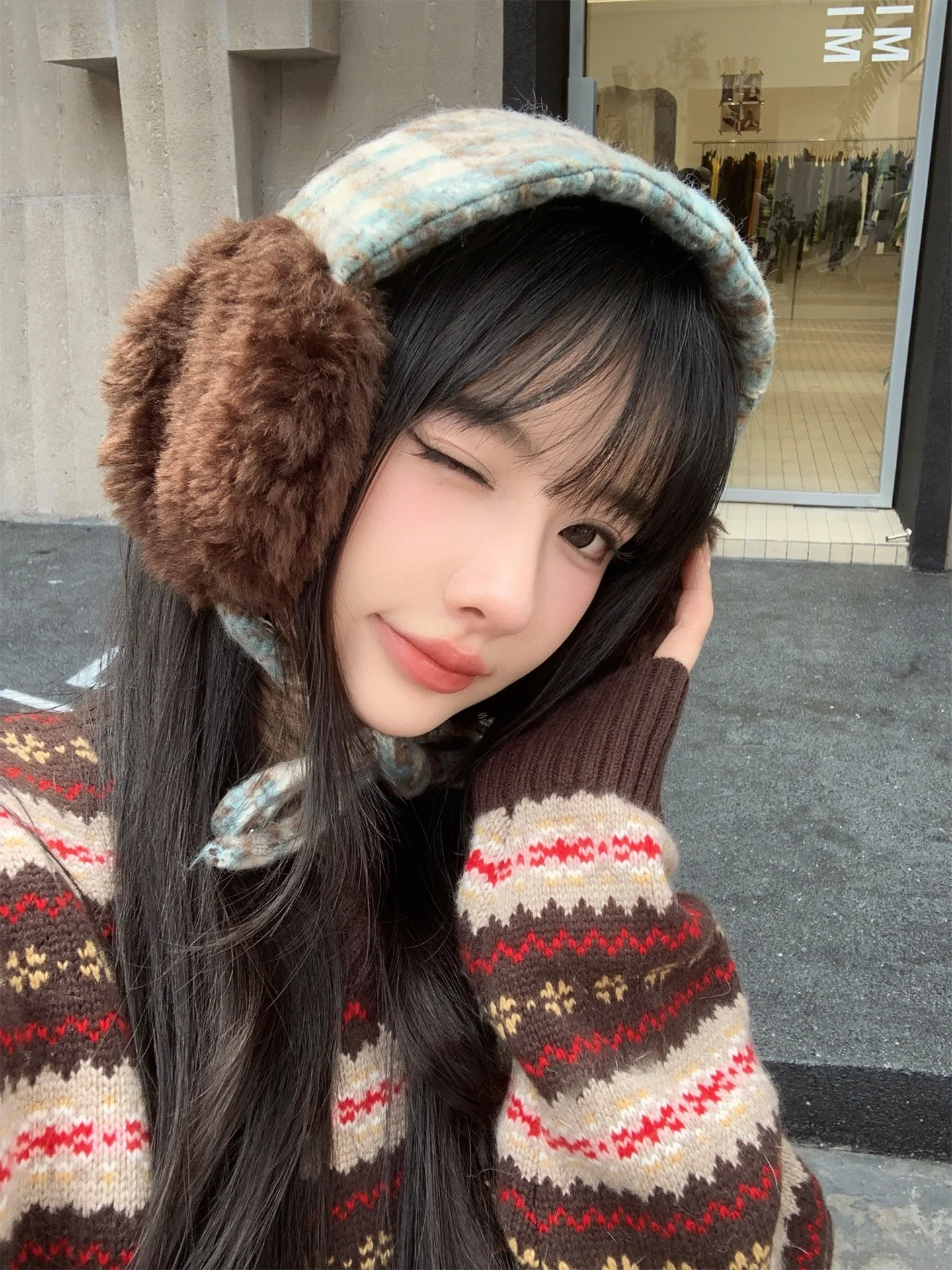 Winter Ear Muffs Women's Thickened Plush Tie-On Ear Covers Stylish Design Versatile Warm Ear Warmers for Cycling And Outdoor ...
