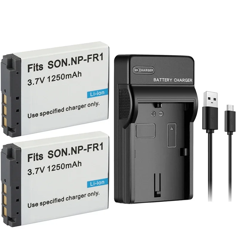 

NP-FR1 NPFR1 Camera Battery+USB Charger for Sony DSC-P100 P120 P150 P200 T30 T50 F88 V3 F88 P100LJ P100R P100S Camera Battery