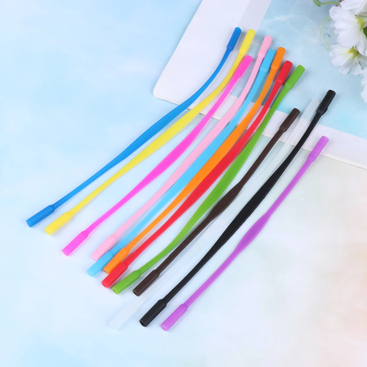 

12Pcs Anti-Slip Glasses Straps Adjustable Eyeglasses Cords Lightweight Portable Glasses Strings for Running Hiking Cycling