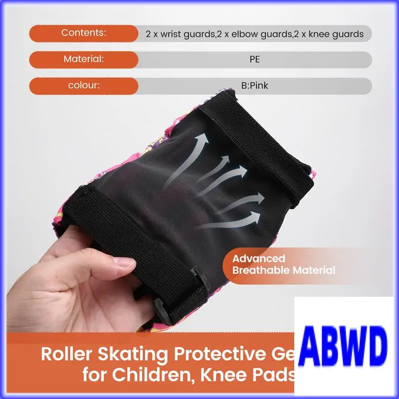WD-Roller Skating Schutzausrüstungsset für Kinder, komplette Ausrüstung, Skateboard, Rollschuhe, Laufrad, Knieschützer