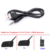 3.5mm To USB 2.0 Male Charge Cable Adapter For EJEAS Vnetphone V4C V6C V4 V6 V6 Pro FBIM Motorcycle Helmet Intercom Headset