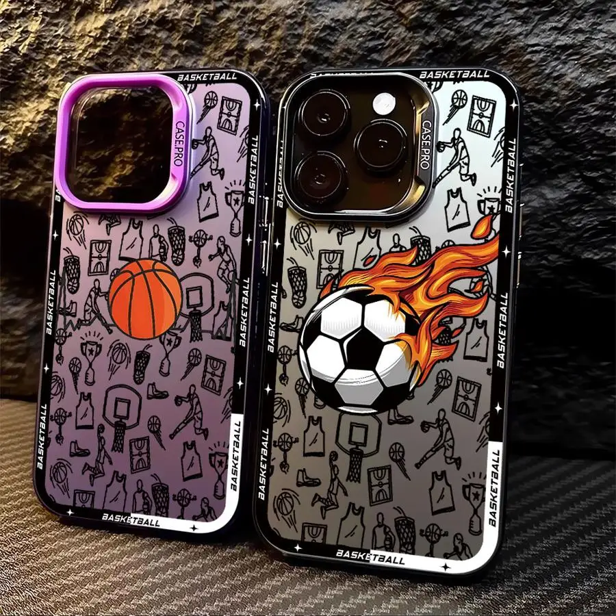 Basketball Art Phone Case for Xiaomi Redmi Note 7 8 9 9S 10 11 12 13 14 Pro Plus 4G 5G Anti Fall Matte Back Cover - view 3