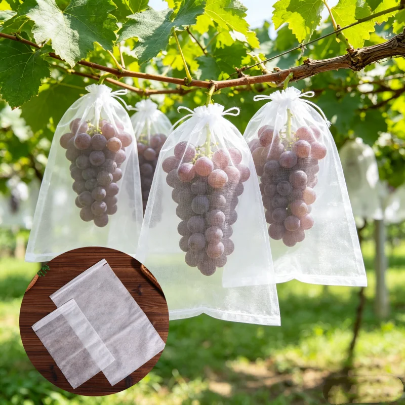 Image of 50 Stück Trauben-Schutznetz-Beutel gegen Vögel und Schädlinge für Landwirtschaft, Garten und Obstbäume