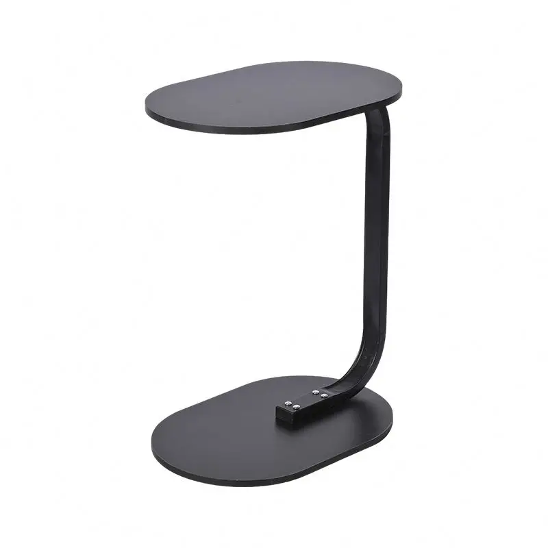 100 % hochwertiger C-förmiger Beistelltisch aus Holz, Couchtisch für Wohnzimmer und Wohnmöbel