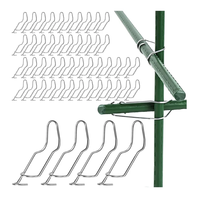 

AB33-50PCS Plant Trellis Connecting Buckles,Garden Stakes Trellis Clips For Canes,Garden Support Stakes Plant Climbing