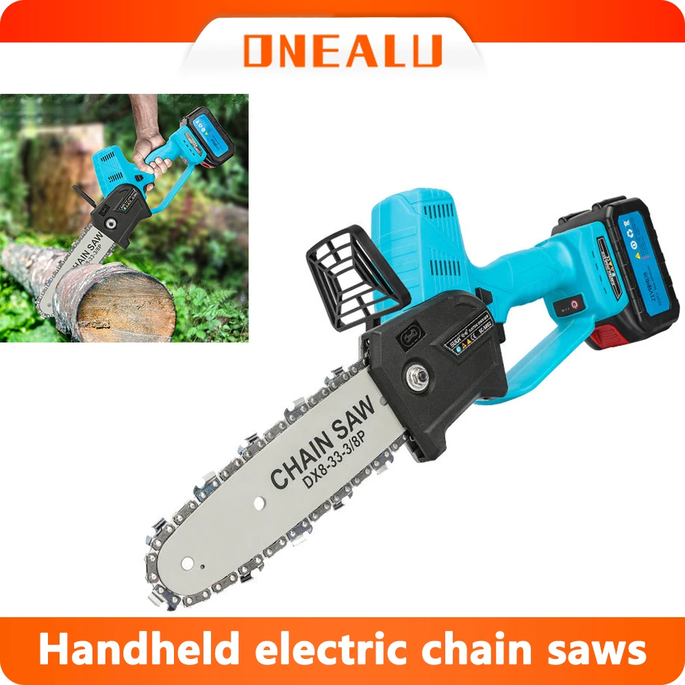 【Garden Essential】8 - Inch Cordless Brushless Chainsaw - High - Efficiency Power for Woodworking, Pruning! Auto - Oiling, Safety