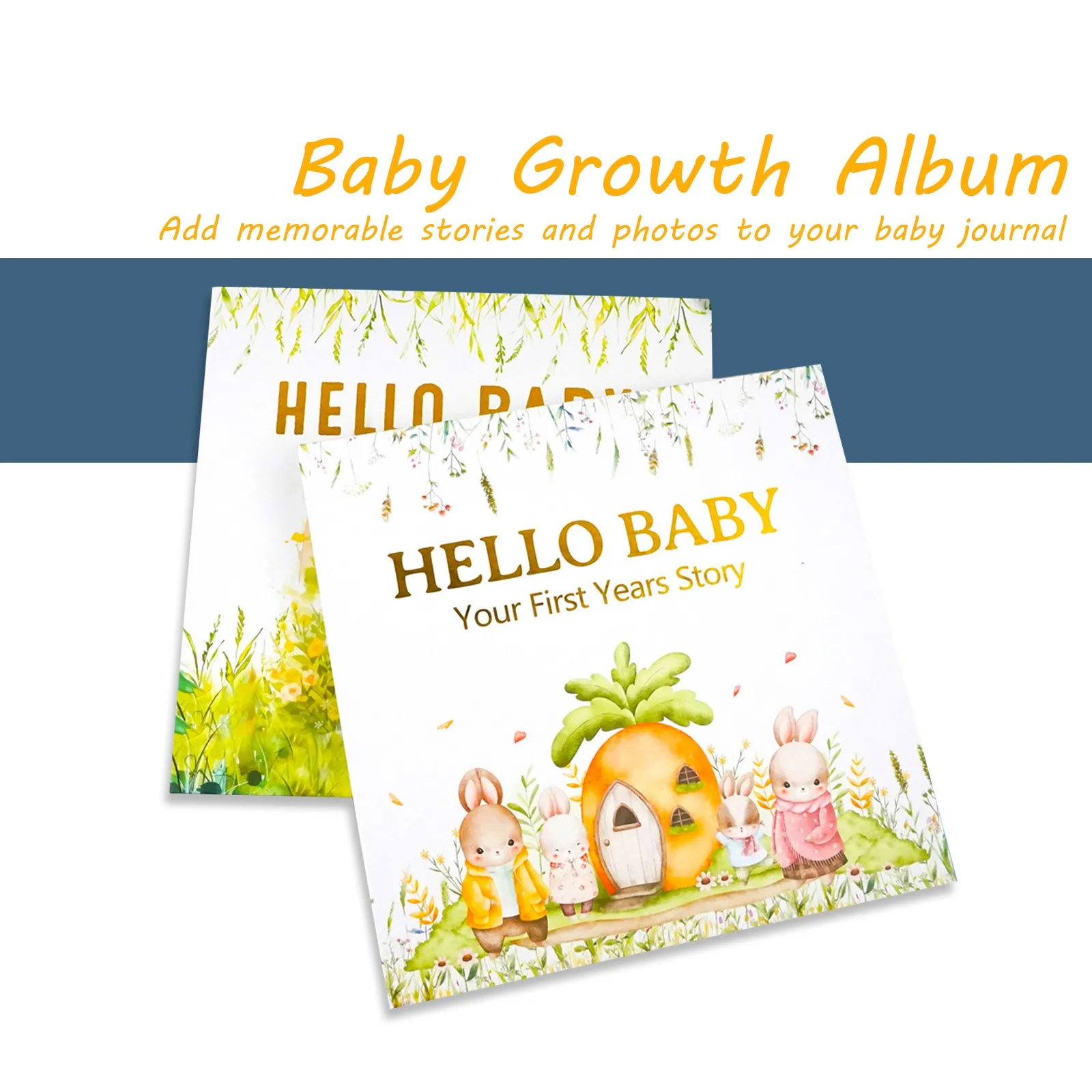 Baby Memory Book Hello Baby Keepsake Pregnancy Diary Cute Kid Record Growth First Year Milestone Journal Scrapbook Diy Album