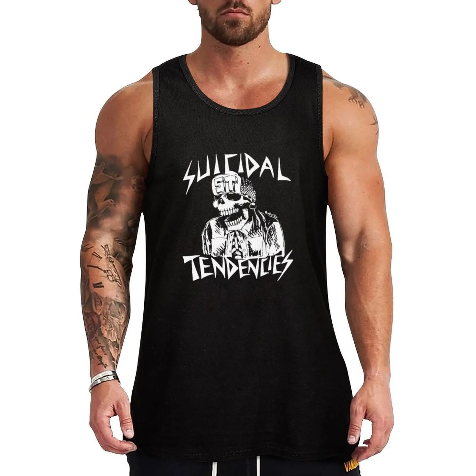 

screaming skull Tank Top Durable Tank Top Wrinkle Resistant Casual Sleeveless