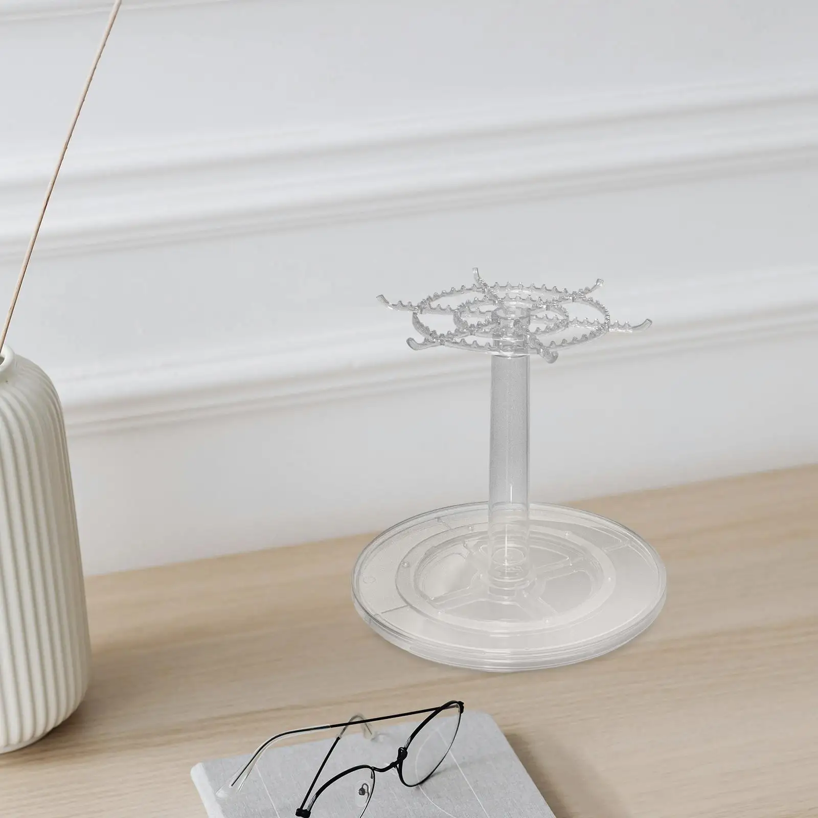 Display Stand for Plush Dolls, 360° Rotating Desktop Transparent Display Rack, Action Figures Storage Stand, Plush Toys Hanger