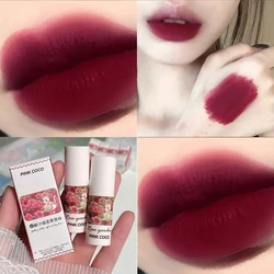 Rose Garden Matte Muse Lip Mud Liquid Lipstick Waterproof Nude Lip Gloss Long Lasting Non-stick Cup Sexy Women Lipgloss Cosmetic