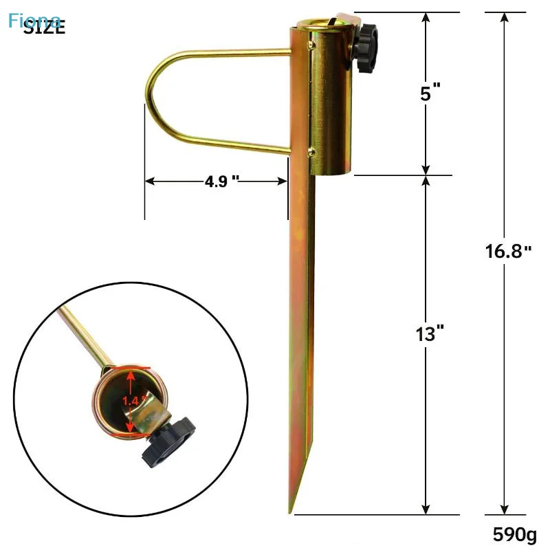 ♤Heavy-Duty Umbrella Ground Anchor - Metal Spike Stand for Garden & Camping Umbrellas