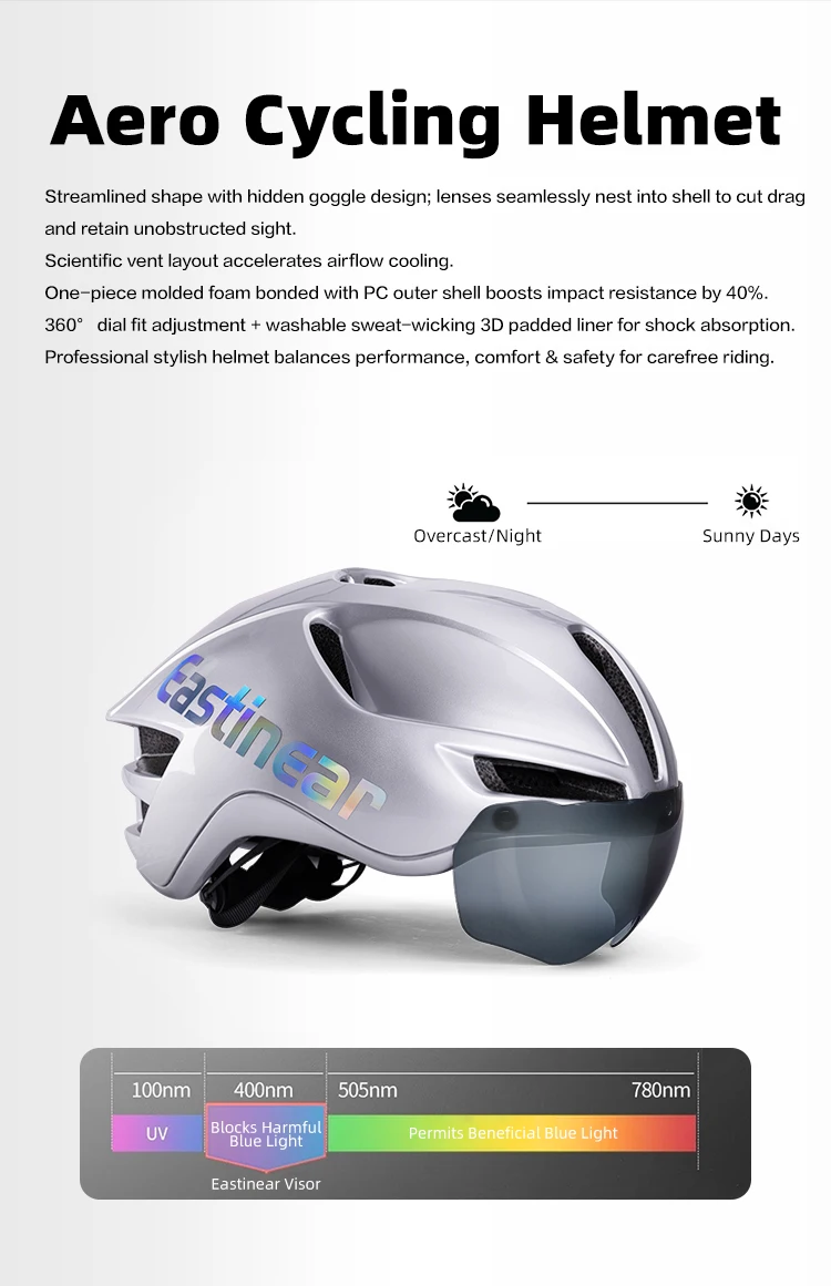 New Pneumatic Bicycle Helmet 3D Shock-Absorbing Lining Ventilated And Breathable Men's And Women's Road Mountain Safety Helmet