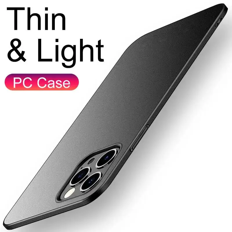 Ultra Thin Hard PC Case For iPhone 15 14 13 12 Mini 11 Pro Xs Max X Xr 7 8 Plus Matte Solid Color Case For iPhone Se2020 se2022