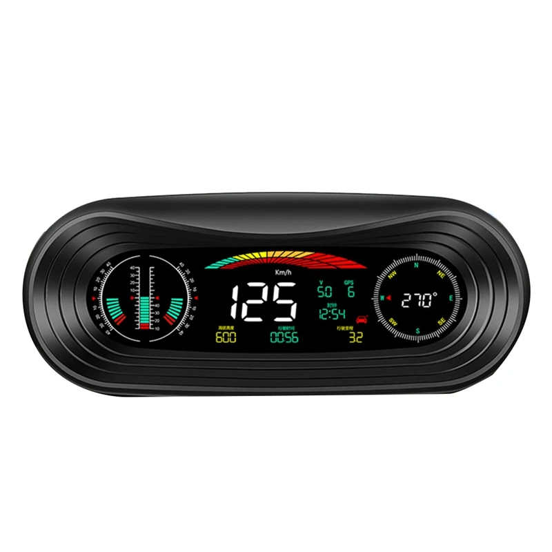 

P18 HUD Head Up Display Car 4X4inclinometer Off-Road GPS Tracker Speedometer Gradient Meter Auto Tools For All Car Spare Parts