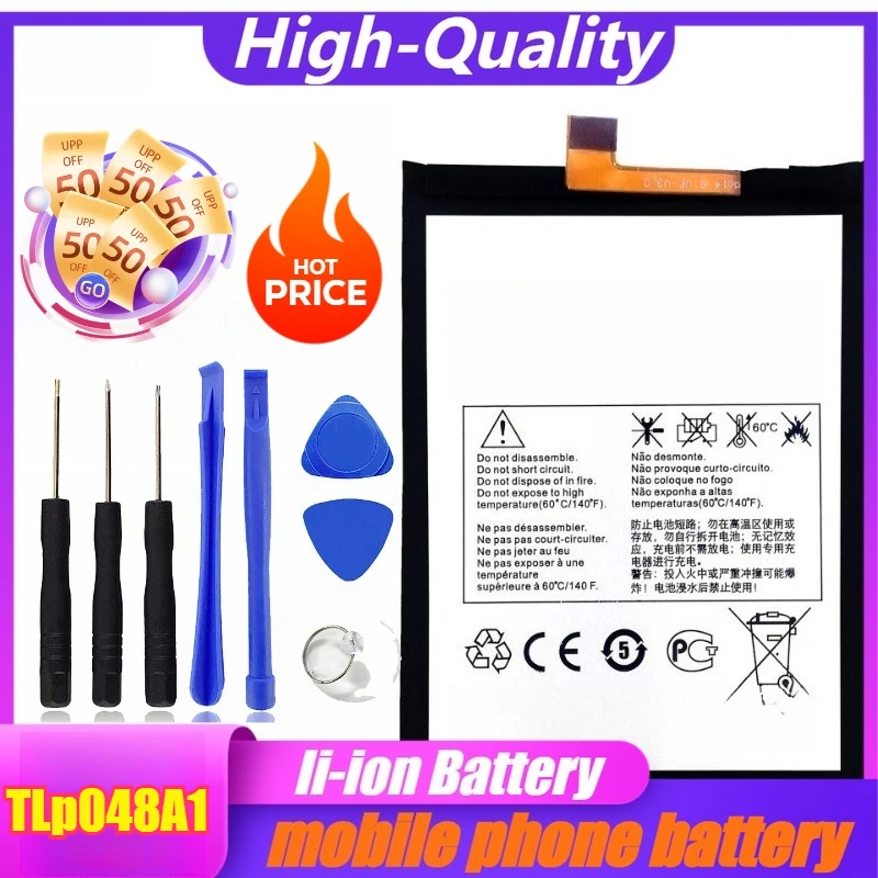 5000mAh for Alcatel TLp048A1 Mobile Phone Battery, High-capacity Battery Plate