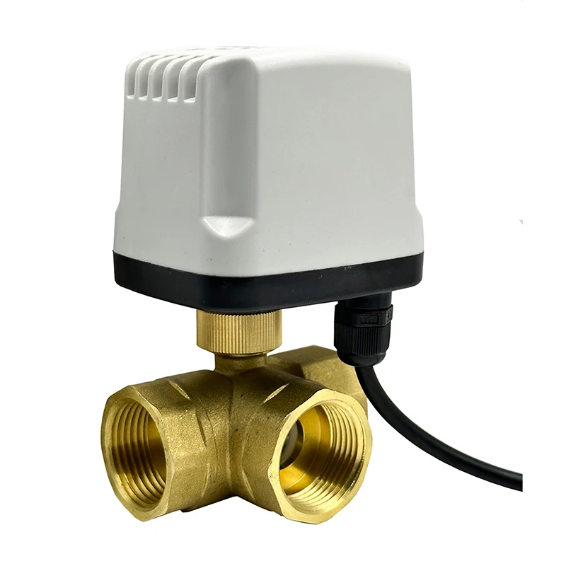 1/2“ 3/4” 1“ 2 inch 3 Way Waterproof Motorized Ball Valve Electric Ball valve Brass Ball Valve Three Line Two Way Control