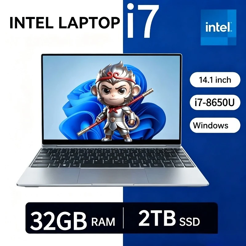 Portátil Intel 14.1″ i7 32GB 1TB SSD
