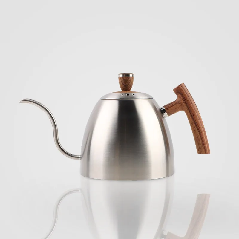 304 Stainless Steel Gooseneck Coffee Kettle With Thermometer 1.5L Large Capacity Hand Brew Pour Over Tea Pot