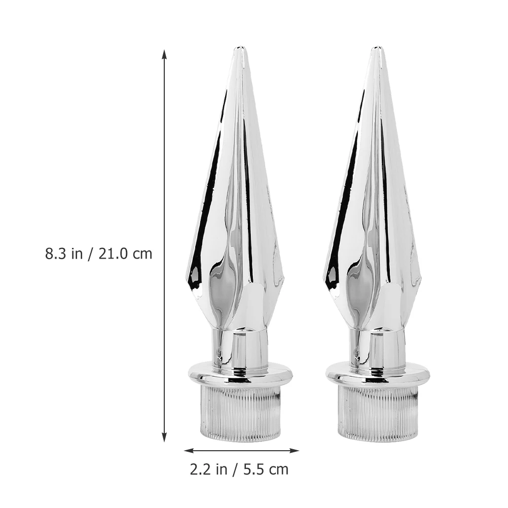 

2pcs Head Strong Flagpole Spear Head Durable Plastic Decorative Topper for Meeting Room Holiday CelebrationFlag Topper