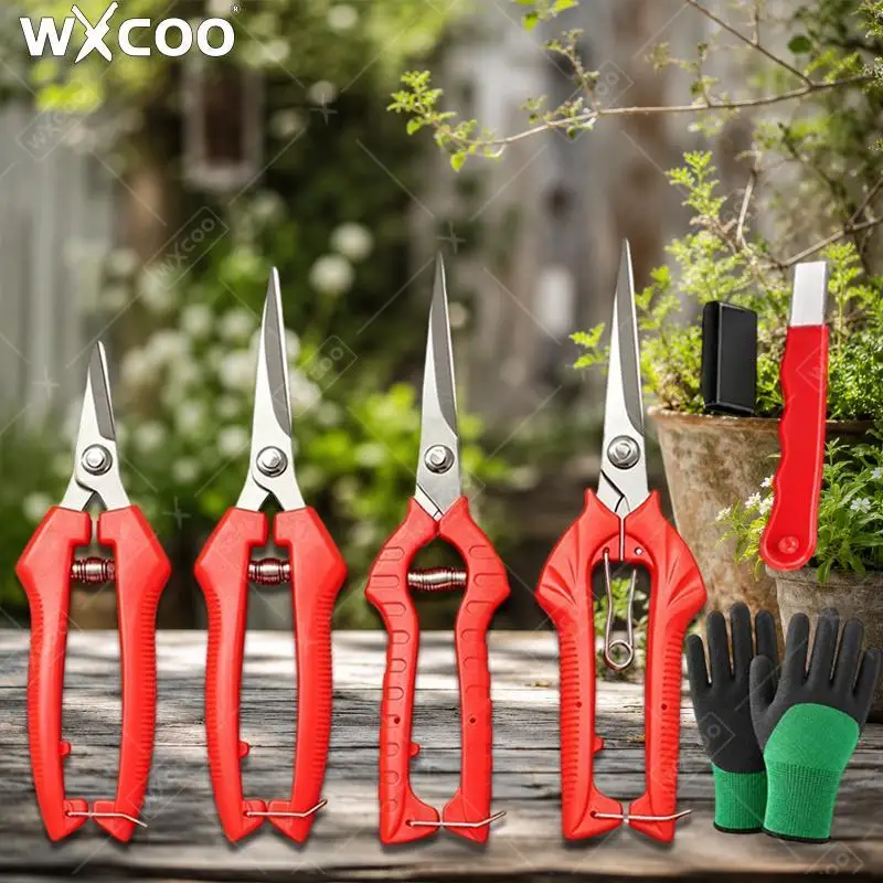 Multi-purposes Household Gardening Tools Stainless Steel Pruning Shear Grape Scissors Bonsai Branch Cutter Gardening Scissors