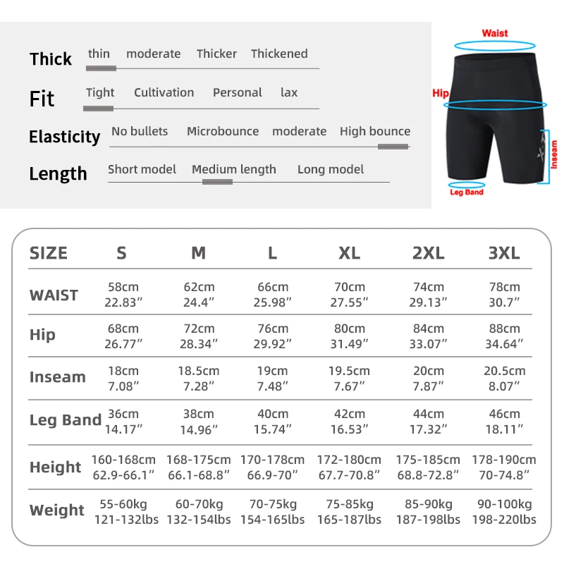 X-TIGER Cycling Shorts Comfortable Breathable Black Bummer Cycling Shorts Nylon Quick Drying Bike Tights Sports Pants 2024