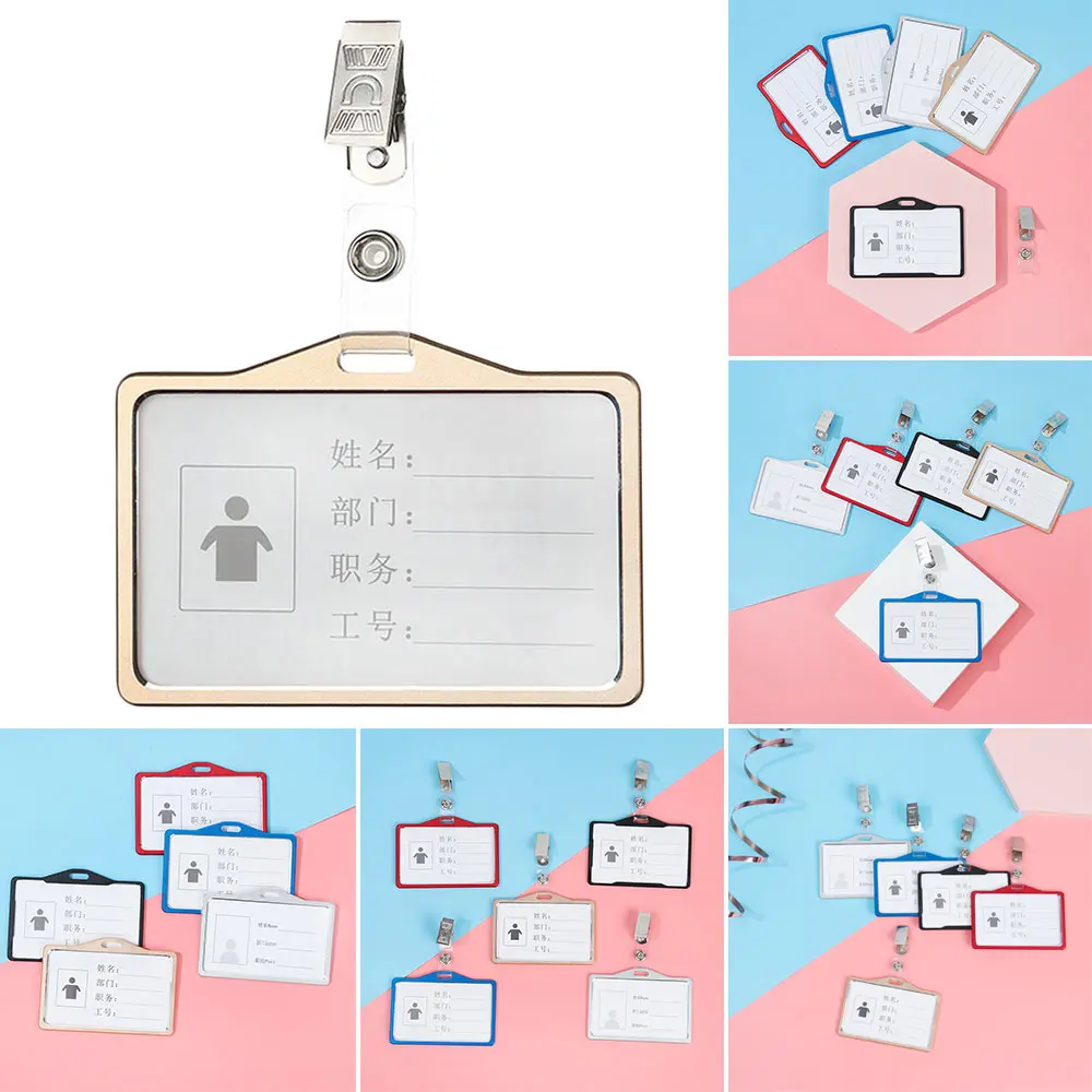 Multifunctional Fashion Metal Nurse Doctor With Clip Card Holder Bank Credit Card Name Badge Holder ID Business Case