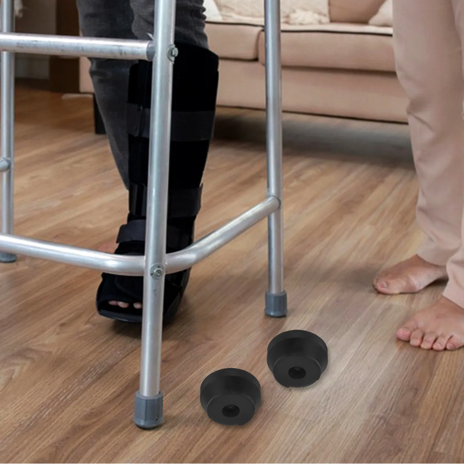3Pcs Non-Slip Rubber Walking Cane Tips Replacement Heavy Duty Crutch Bottom Caps for Elderly Stability Support Indoor Outdoor
