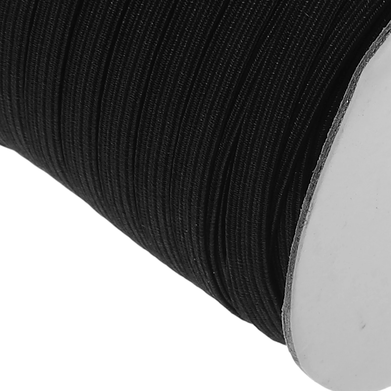 

180M 6mm Thick Elastic Band for Sewing Black White Stretch Cord Fabric Mask Craft Projects Wide Rope Spool