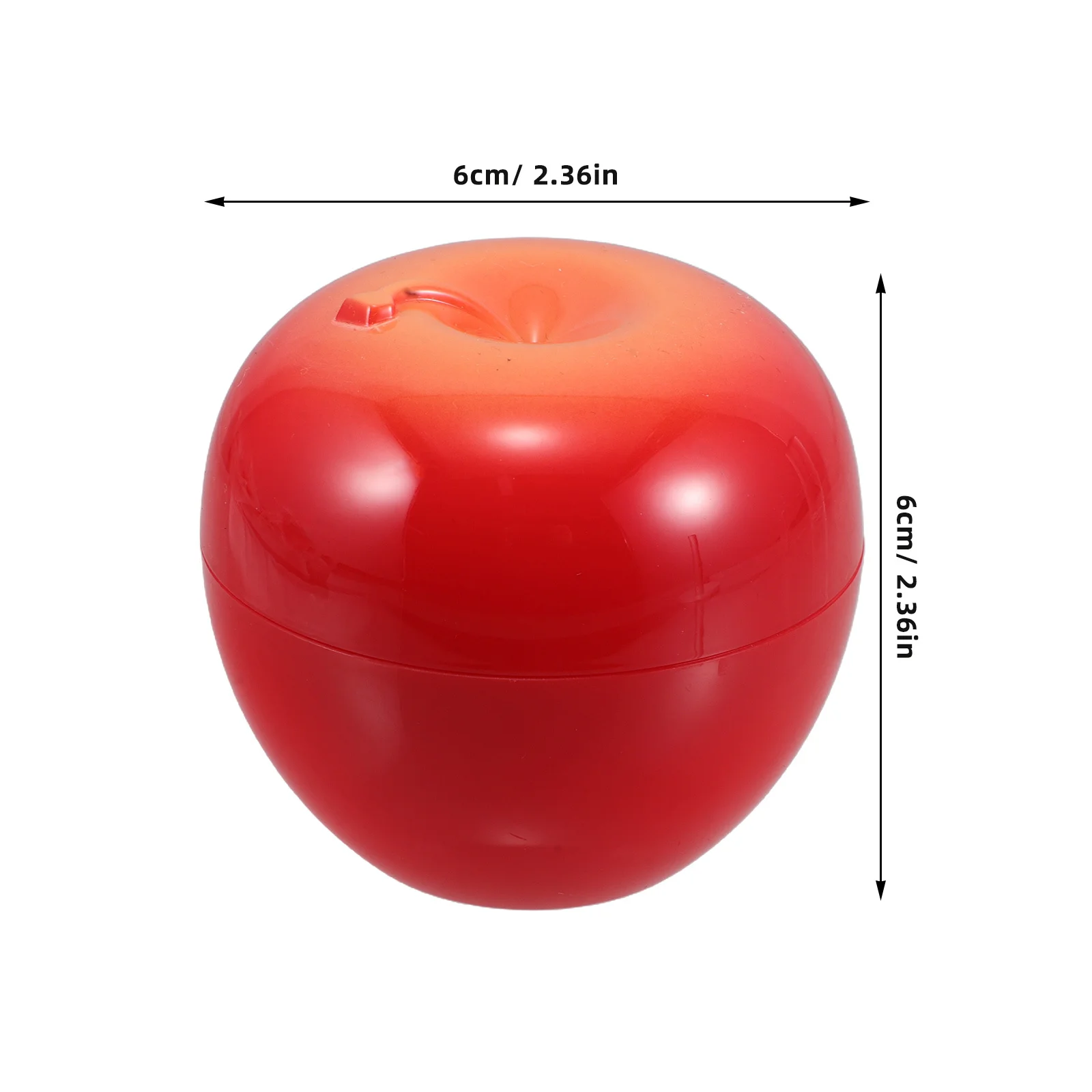 Tarro de crema con forma de manzana, contenedor de crema para el cuidado de la piel de viaje portátil recargable, almacenamiento de botella de maquillaje de loción pequeña