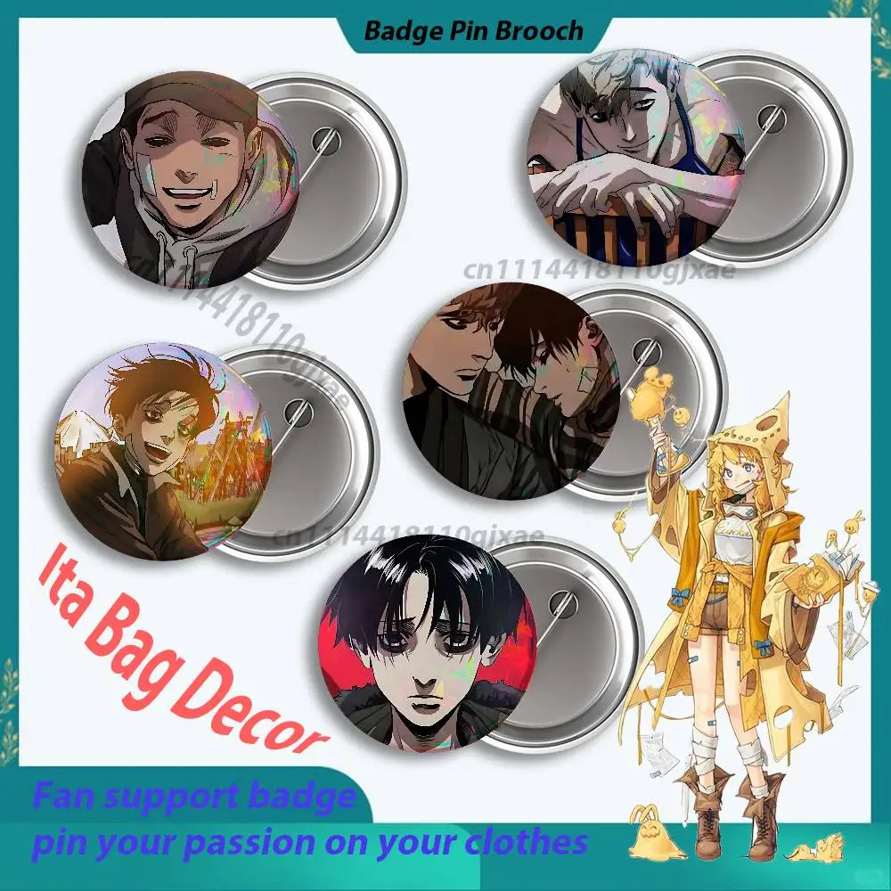 K-Killing S-Stalking Korean Manga Badges25 32 44 58 75mm Round Cosplay Pin Bag Decor Fans Collect Friends Gifts Brooch Souvenir