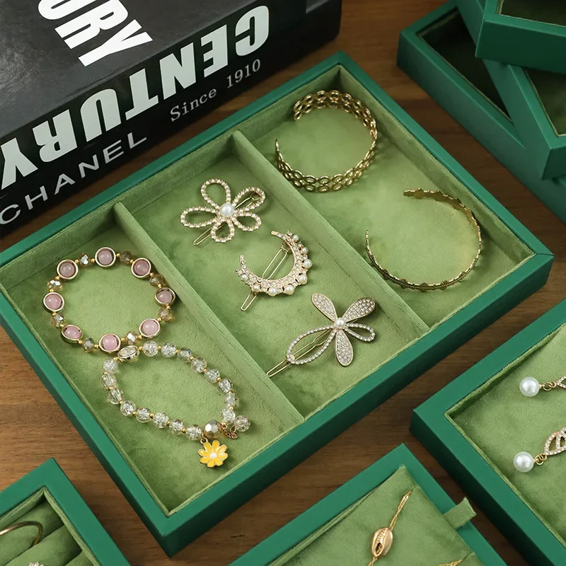 보석 보관함 목걸이 귀걸이 반지 팔찌 디스플레이 트레이 보석 벨벳 디스플레이 스탠드