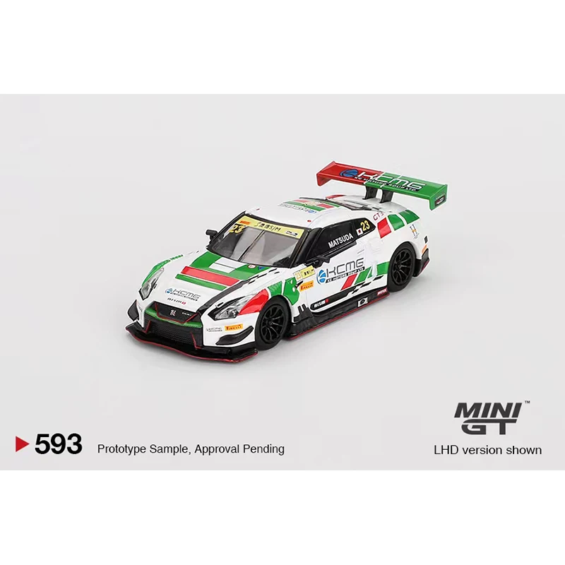 MINIGT-Nissan GTR R35 Nismo KCMG 593 Diecast Model Collection Toys, 2018 En stock, 1:64