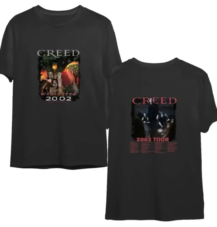 2002 Creed Tour Weathered Tour 2 sided T shirt