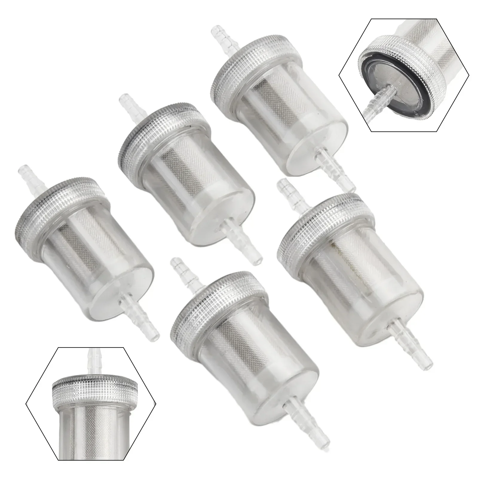 5pcs 4mm In-line Fuel Filters For Eberspach-Webasto Air Heater Diesel Separator Transparent Plastic 77mm Fuel-Strainer Car Part