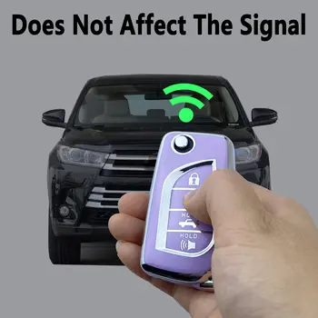 Kryt na klíče od auta ze slitiny zinku pro Toyota Land Cruiser 200 300 Prado Crown TLK 200 Yaris Cross Hilux Innova Fortuner Camry 55 10 nejlepší prodej Kryt klíče Toyota Fortuner - №10