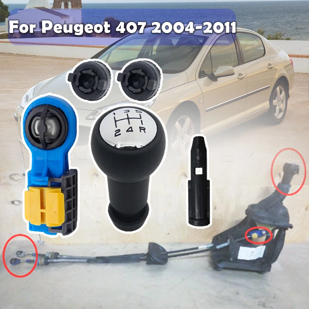 Gearbox Repair Kit For Peugeot 407 2004-2011 GRAND PICASSO 5Speed Knob Pen Linkage Control Cable Manual Transmission Rebuild