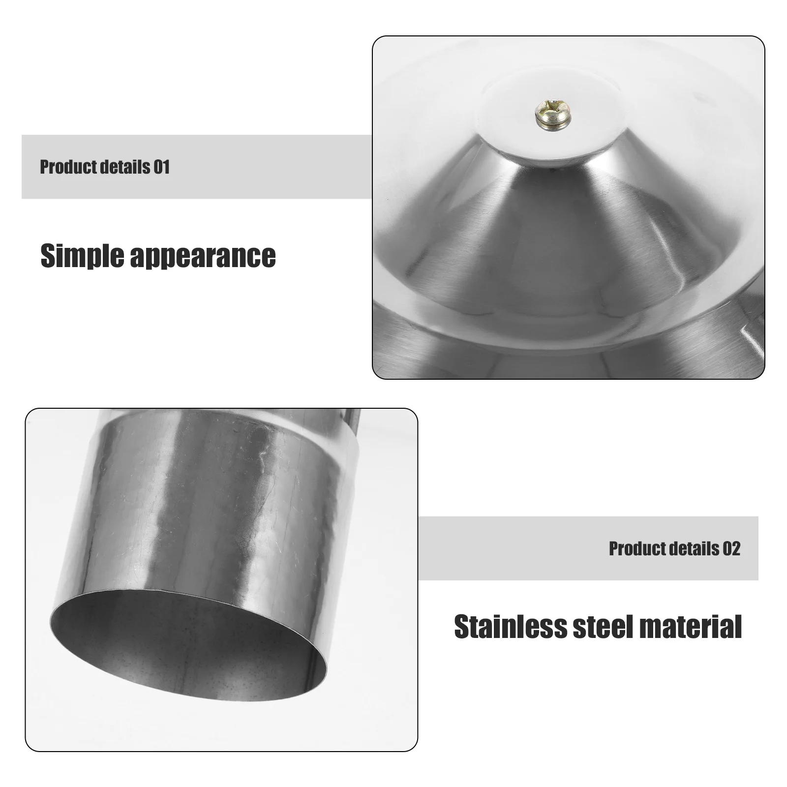Bouchons clignotants de cheminée, accessoires de couverture de pluie, protection contre le vent et l'air, évent en acier inoxydable