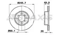 AE0430 for front brake disc mirror air SUZUKI BALENO 1.8I GT 1.9TD (96 02) LIANA LIANA SW 1.4DDIS 1.6 4WD