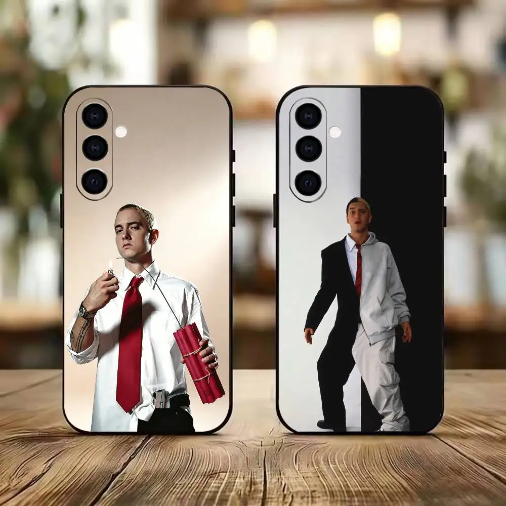 Fashion Rapper E-Eminem Phone Case Black Silicone Soft For Samsung A73,A72,A71,A70,A53,A52,A51