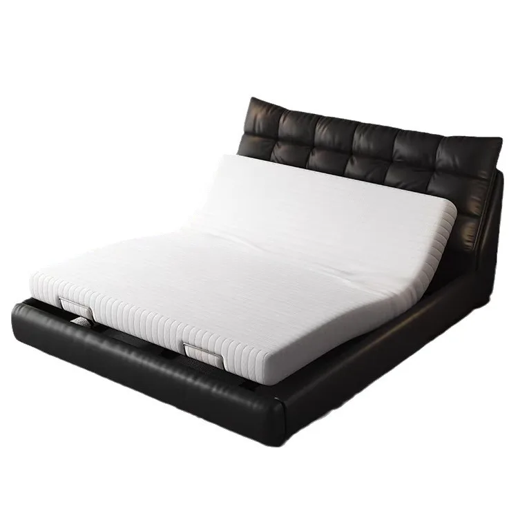 

New electric leather modern minimalism, remote control smart bed