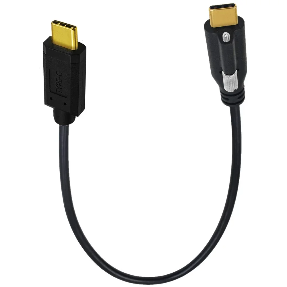 بيانات USB 3.1 Type-C ذكر إلى USB-C ذكر مع كابل لولبي 10Gbps 5A 0.3m 1m 2m
