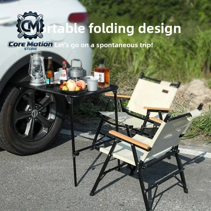 Outdoor Camping Table Portable Tire Folding with Lifting Rack Tire Dining Table