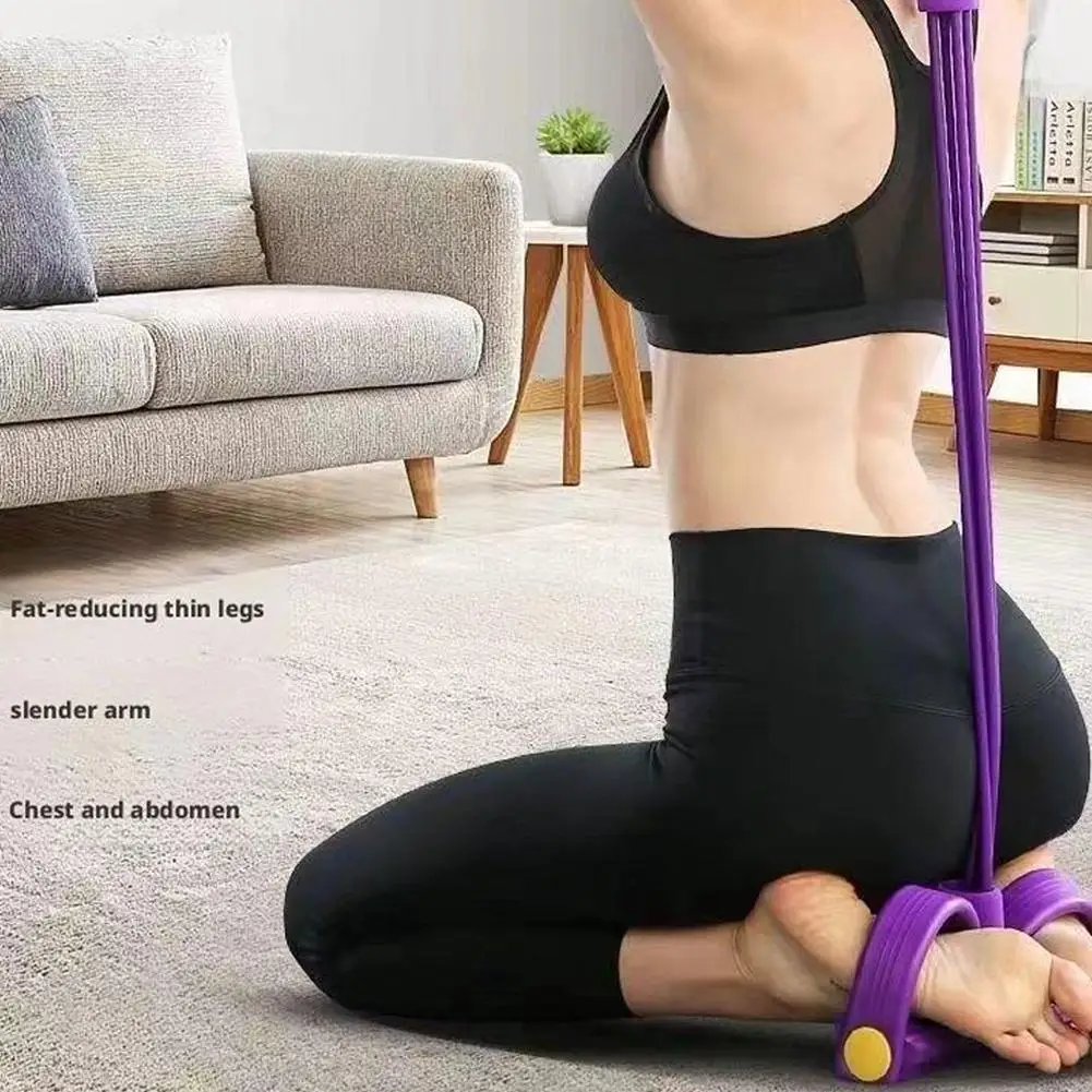 6-أنبوب المقاومة الفرقة متعددة الوظائف التوتر حبل أربطة لياقة بدنية 6-أنبوب مطاطا اليوغا دواسة مجتذب للتمارين الرياضية في G W7j9