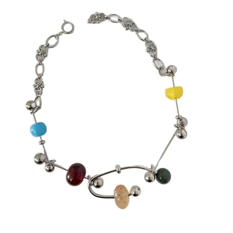 Fashionable And Trendy Colored Handcrafted Necklaces Fresh And Simple Punk Necklaces Jewelry Accessories For Men Women Gathering - view 6