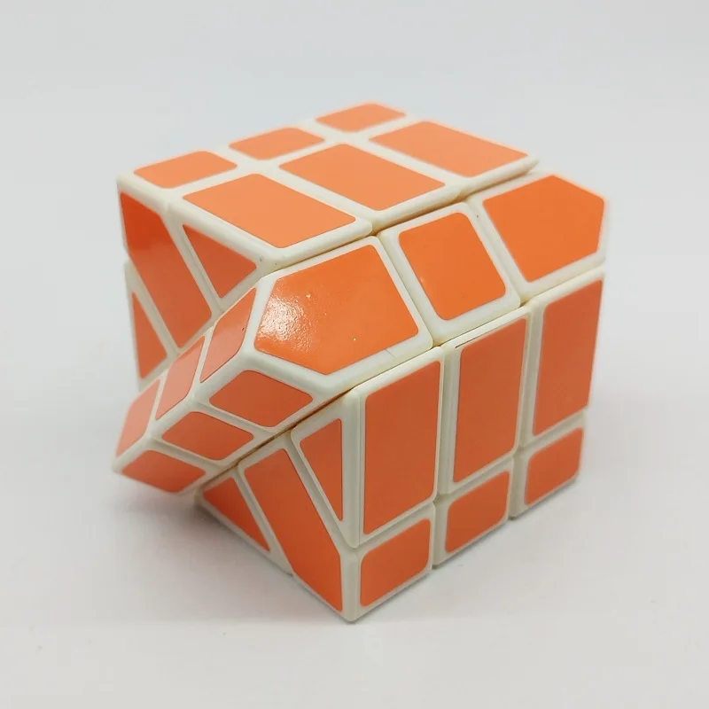 [Wiadom] Orange Sticker Fishe Cube 3x3 Transformed Cube Puzzle Toy Magic Cube Educational Toys for Early Childhood