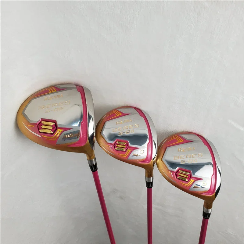 Set completo da golf Beres-S06 da donna Set mazza da golf Driver da golf + legni + ferri + putter / 13 pezzi con copertura della testa dell'albero in grafite