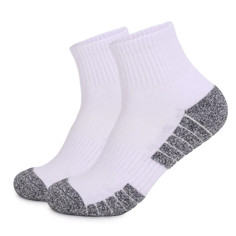 1Pair Sport Ankle Socks Men Athletic Low-cut Sock Thick Knit Sock Outdoor Fitness Breathable Quick Dry Wear-resistant Warm Socks