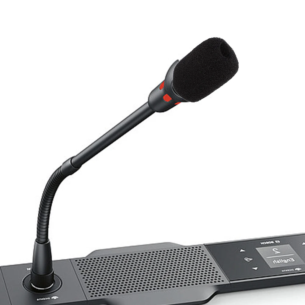 

10pcs Sponge Microphone Windscreen Lapel Mic Shield Cover for Speech Teaching Conferences Dustproof Sound Insulation Easy