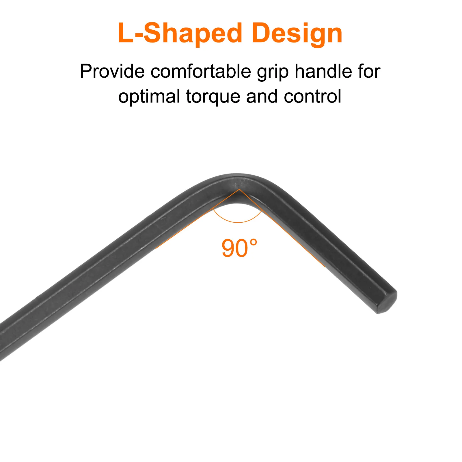 2-20개 육각 키 렌치 CR-V L자형 육각형 SAE 렌치, 검정색